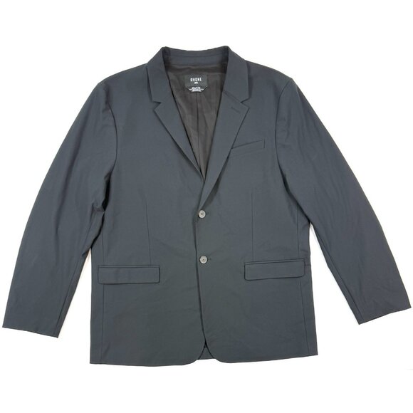 Rhone Mens Commuter Active Blazer Jacket Size 2XL Slim Black Stretch Lightweight - Picture 1 of 15